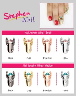 Stephen Nail Jewelry Wing (Small-Pink Gold) -Best wig outlet Shop 4 8Pro Wing 01