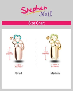 Stephen Nail Jewelry Flower (Small-Black) -Best wig outlet Shop 8 SizeChart Flower