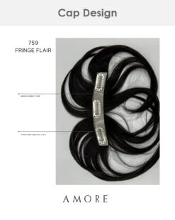 Fringe Flair | Monofilament Clip In Hair Piece By Amore -Best wig outlet Shop AM54005 FringeFlair cap