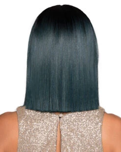 Yara Sleek | Lace Front Synthetic Wig By Bobbi Boss -Best wig outlet Shop BBMLF216 Yara Sleek TT1B DarkTeal back