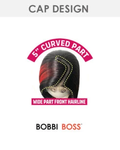 Stefania | Lace Front Synthetic Wig By Bobbi Boss -Best wig outlet Shop BB 5CurvedPart