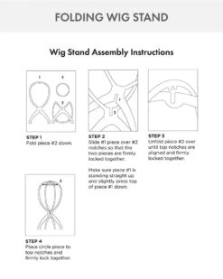 Folding Wig Stand -Best wig outlet Shop BW90094 Instructions