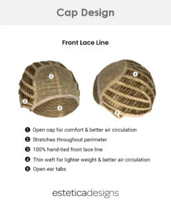 Hallie | Lace Front Synthetic Wig By Estetica -Best wig outlet Shop ES FrontLaceLine cap