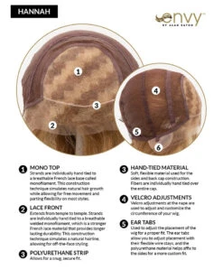 Hannah | Lace Front & Monofilament Human Hair Wig By Envy -Best wig outlet Shop EV37009 Hannah Cap 7d04d1e7 d69e 4c47 86cb 959da269d909