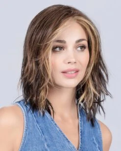 Flow Mono Part-Petite/Average | Lace Front & Monofilament Part Synthetic Wig By Ellen Wille -Best wig outlet Shop EW31042PA FlowMonoPart CoffeeBrownLighted M3