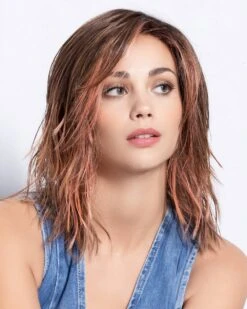 Flow Mono Part-Petite/Average | Lace Front & Monofilament Part Synthetic Wig By Ellen Wille -Best wig outlet Shop EW31042PA FlowMonoPart RoseWoodLighted M2