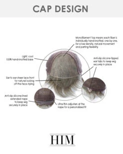 Classic | Average/Large Men's Lace Front & Monofilament Synthetic Wig By HIM -Best wig outlet Shop HC64002AL Cap Classic