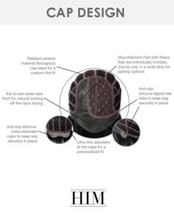 Daring | Average/Large Men's Lace Front & Monofilament Part Synthetic Wig By HIM -Best wig outlet Shop HC64007AL Cap Daring