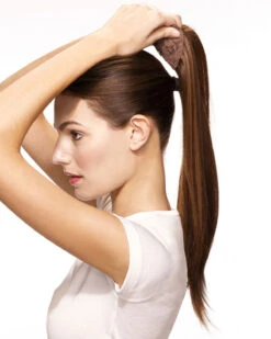 18 Inch Simply Straight Pony | (Wrap Around Pony) Hair Piece By Hairdo -Best wig outlet Shop HD50003 WrapArd Pony 6 howto