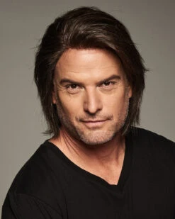 Sharp | Average/Large Men's Lace Front & Monofilament Human Hair Blend Wig By HIM -Best wig outlet Shop HIM64010AL Sharp M34S main2