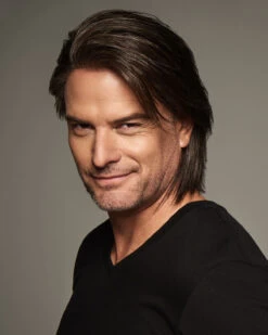 Sharp | Average/Large Men's Lace Front & Monofilament Human Hair Blend Wig By HIM -Best wig outlet Shop HIM64010AL Sharp M34S side3