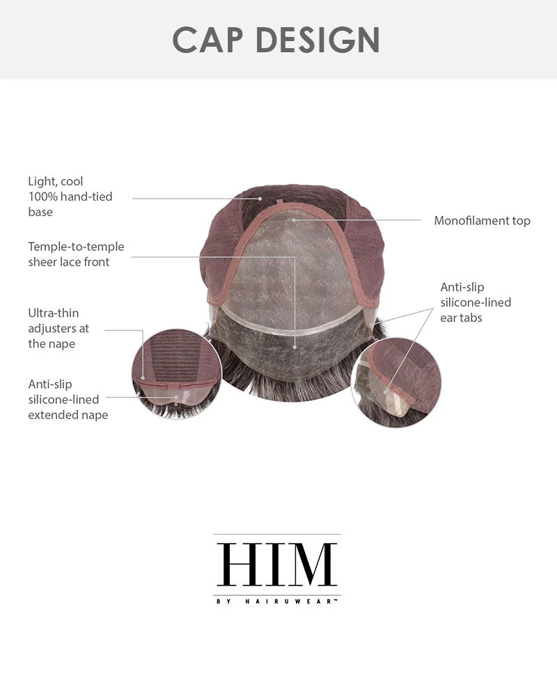 Gallant | Average/Large Men's Lace Front & Monofilament Synthetic Wig By HIM 6 Gallant | Average/Large Men's Lace Front & Monofilament Synthetic Wig By HIM - Image 6