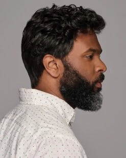 Dignified | Average/Large Men's Lace Front & Monofilament Top Synthetic Wig By HIM -Best wig outlet Shop HIM64014AL Dignified Model1 S1
