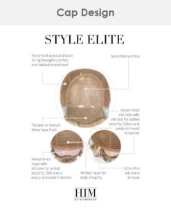 Style Elite | Average/Large Men's Lace Front & Monofilament Top Synthetic Wig By HIM -Best wig outlet Shop HIM64016AL StyleElite cap