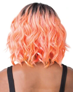 Swiss Lace Glanage | Lace Front Synthetic Wig By It's A Wig -Best wig outlet Shop IW31099 SwissLaceGlanage TT1B PeachHarmony back