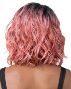 Swiss Lace Glanage | Lace Front Synthetic Wig By It's A Wig -Best wig outlet Shop IW31099 SwissLaceGlanage TTPink back