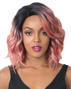 Swiss Lace Glanage | Lace Front Synthetic Wig By It's A Wig -Best wig outlet Shop IW31099 SwissLaceGlanage TTPink main