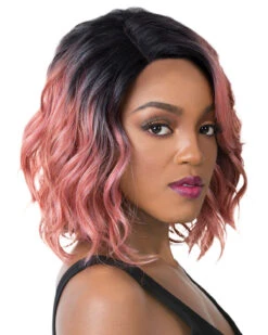 Swiss Lace Glanage | Lace Front Synthetic Wig By It's A Wig -Best wig outlet Shop IW31099 SwissLaceGlanage TTPink side
