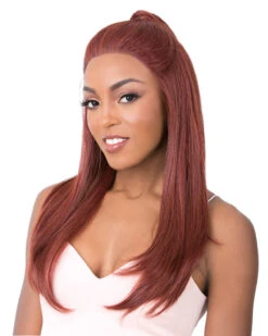 Swiss Lace Phyllis | Lace Front Synthetic Wig By It's A Wig -Best wig outlet Shop IW31119 Phyllis RedSangria Styled main