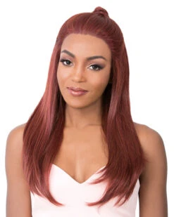 Swiss Lace Phyllis | Lace Front Synthetic Wig By It's A Wig -Best wig outlet Shop IW31119 Phyllis RedSangria Styled main2