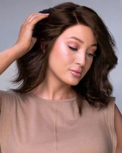 Carrie Lite-Petite (Exclusive) | Lace Front & Monofilament Human Hair Wig By Jon Renau -Best wig outlet Shop JR774 CarrieLitePetite 4RN CloseUp c6bb9135 5be1 4996 ae5a 553393ed5804