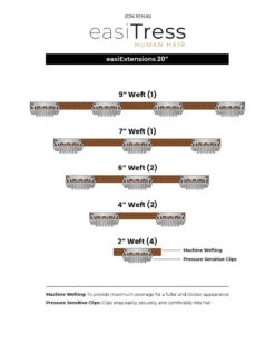 EasiExtensions HH 20 Inch | Human Hair Clip-in Extension By Jon Renau -Best wig outlet Shop JR EasiExtension 20 BaseDesigns F
