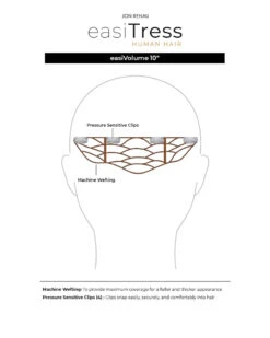 EasiVolume HH 10 Inch | Human Hair Clip-in Extension By Jon Renau -Best wig outlet Shop JR easiVolume10 BaseDesigns