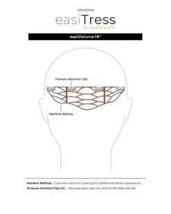 EasiVolume HH 14 Inch | Human Hair Clip-in Extension By Jon Renau -Best wig outlet Shop JR easiVolume14 BaseDesigns