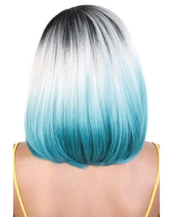 LDP-Curve2 | Lace Front & Lace Part Synthetic Wig By Motown Tress -Best wig outlet Shop MT31060 LDP Curve2 3TSilverTeal back