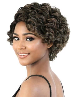 DP-Aliya | Lace Part Synthetic Wig By Motown Tress -Best wig outlet Shop MT31139 DP Aliya OTCamoGreen side2