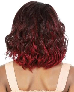 LSDP-Nico | Lace Front & Lace Part Synthetic Wig By Motown Tress -Best wig outlet Shop MT31155 LSDP NICO 3T1B RedWine B