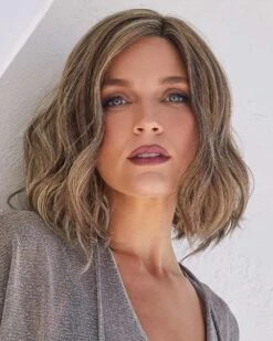 Merrill | Lace Front & Monofilament Part Synthetic Wig By Noriko -Best wig outlet Shop NO1726 Merrill CashmereBrown SR F1