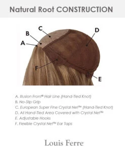 NRC001HM Petite/Average | Monofilament Human Hair Wig By Louis Ferre -Best wig outlet Shop NaturalRootCap