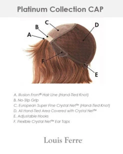 PC108 Petite/Average | Monofilament Human Hair Wig By Louis Ferre -Best wig outlet Shop Platinum PC Cap 01