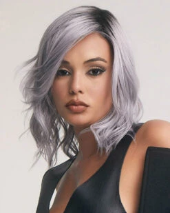 Dazzling Wavez | Lace Front & Monofilament Part Synthetic Wig By Rene Of Paris -Best wig outlet Shop RP1513 DazzlingWavez LunarHaze M1