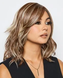 Dazzling Wavez | Lace Front & Monofilament Part Synthetic Wig By Rene Of Paris -Best wig outlet Shop RP1513 DazzlingWavez SnowyUmber R S1