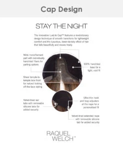 Stay The Night-Petite/Average | Lace Front & Monofilament Part Synthetic Wig By Raquel Welch -Best wig outlet Shop RW StayTheNight Cap 800x 6b80ca88 3f18 4370 8022 2bf219c047e0