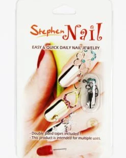 Stephen Nail Jewelry Flower (Small-Black) -Best wig outlet Shop SN174 Flower S Black p