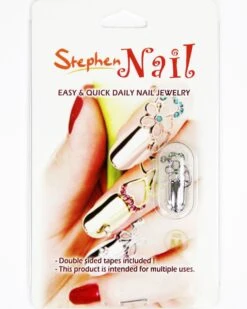 Stephen Nail Jewelry Flower (Medium-Silver) -Best wig outlet Shop SN242 Flower M Silver p