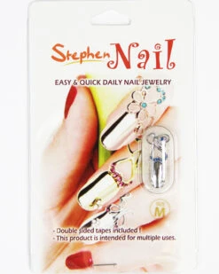 Stephen Nail Jewelry Triple Hearts (Medium-Silver) -Best wig outlet Shop SN327 Triple M Silver p