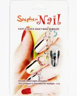 Stephen Nail Jewelry Wing (Medium-Black) -Best wig outlet Shop SN457 Wing M Black p