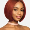 Bell | Lace Part Synthetic Wig By Vivica Fox -Best wig outlet Shop VF30012 Bell CopperRed F