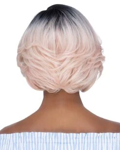 Felda | Lace Front & Lace Part Synthetic Wig By Vivica Fox -Best wig outlet Shop VF31243 Felda STT1B PalePink back