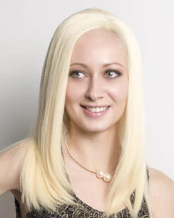 Alexandra Petite | Monofilament Human Hair Wig By Wig Pro -Best wig outlet Shop WP37003 103 Alexandra Wig 613 Front 02