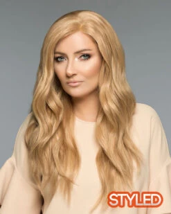 Amber | Monofilament Human Hair Wig By Wig Pro -Best wig outlet Shop WP37005R WP105 Amber SwedishAlmond 4 styled 02